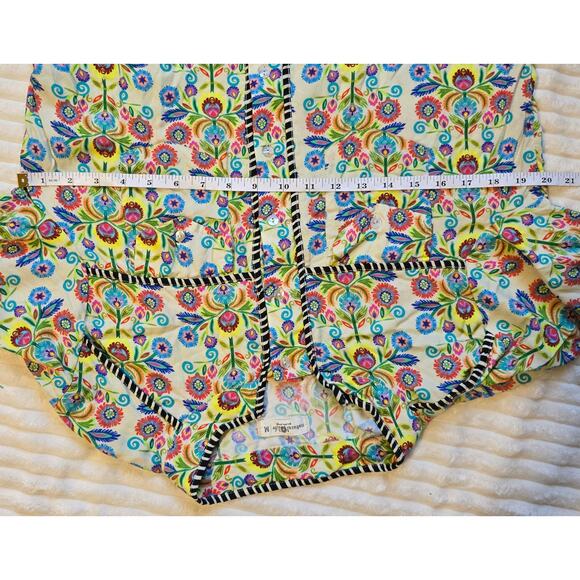 Natural Life Calypso Floral Button Down Blouse Top - Picture 8 of 11